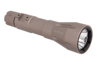 Modlite HOG 21700 PLHv2 Weapon Mounted Light in FDE has a clear BOROFLOAT lens